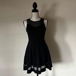 Black Fit and Flare Dress, Size XS